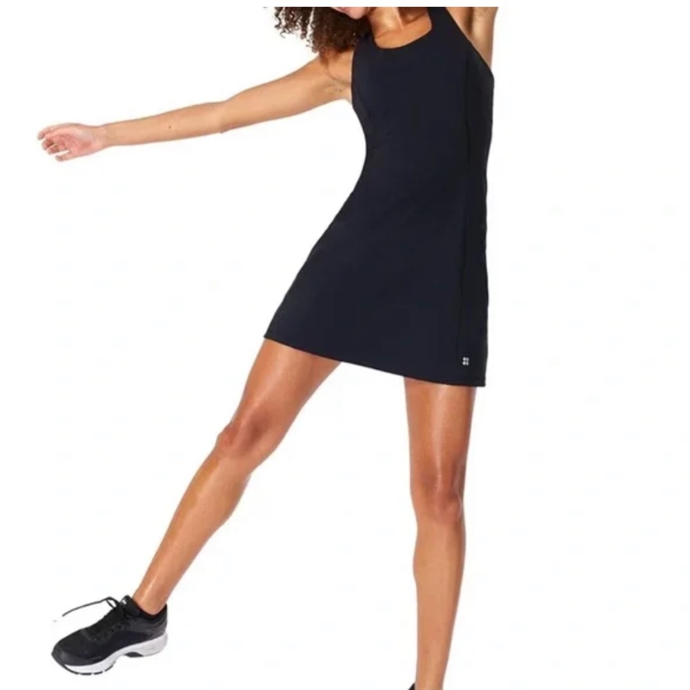 Sweaty Betty Black Padded Racerback Mini Athletic Dress Size XL